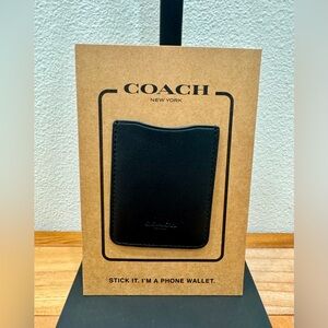 Coach Phone Wallet Sticky in Black